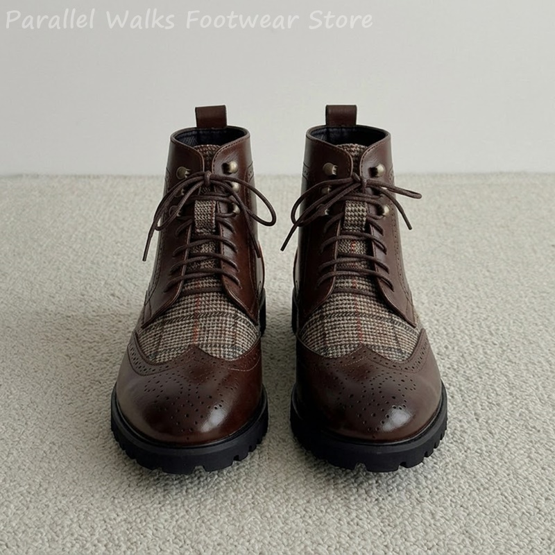 Męskie botki do kostki w kratę – Men'S Shoes Smart recenzja i cena