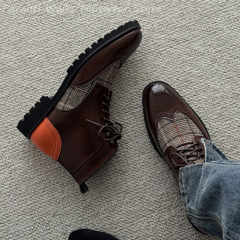 Męskie botki do kostki w kratę – Men'S Shoes Smart recenzja i cena