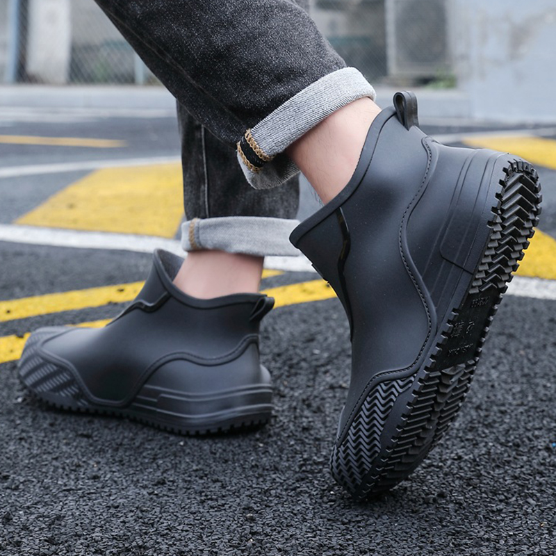 Nowe męskie krótkie kalosze, m – Men'S Shoes Water Resistant recenzja i cena
