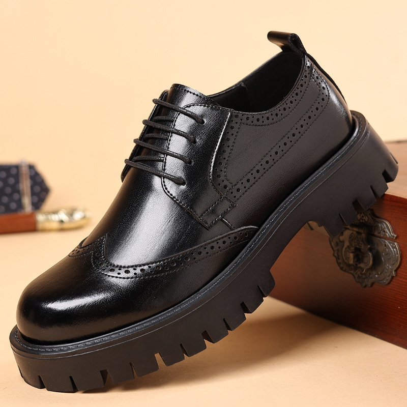 Męskie skórzane buty. Buty na  – Men'S Shoes Smart recenzja i cena