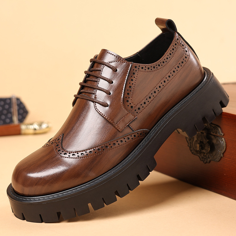 Męskie skórzane buty. Buty na  – Men'S Shoes Smart recenzja i cena