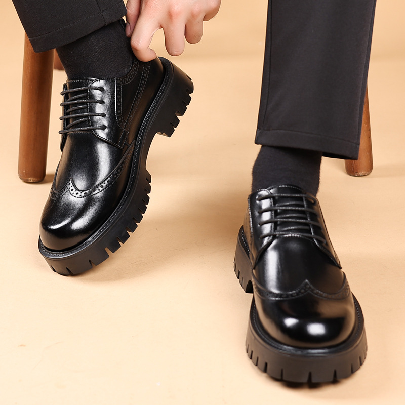 Męskie skórzane buty. Buty na  – Men'S Shoes Smart recenzja i cena