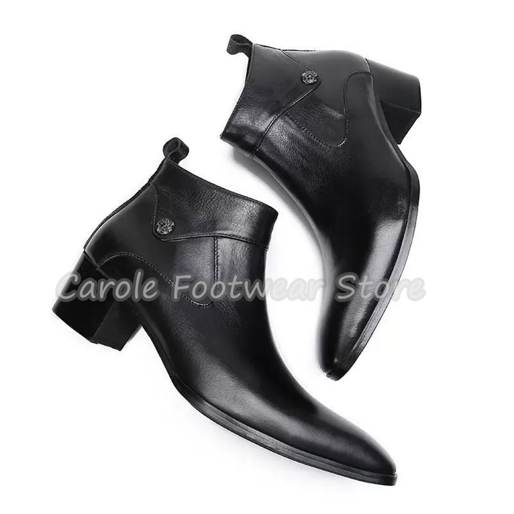Męskie botki Chelsea z natural – Men'S Shoes With Height Increase recenzja i cena